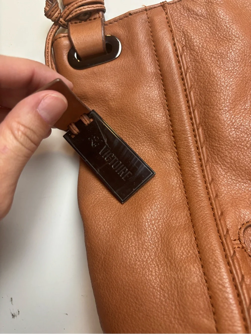 Pour La Victoire brown‎ leather Braided-Handle Hobo Bag